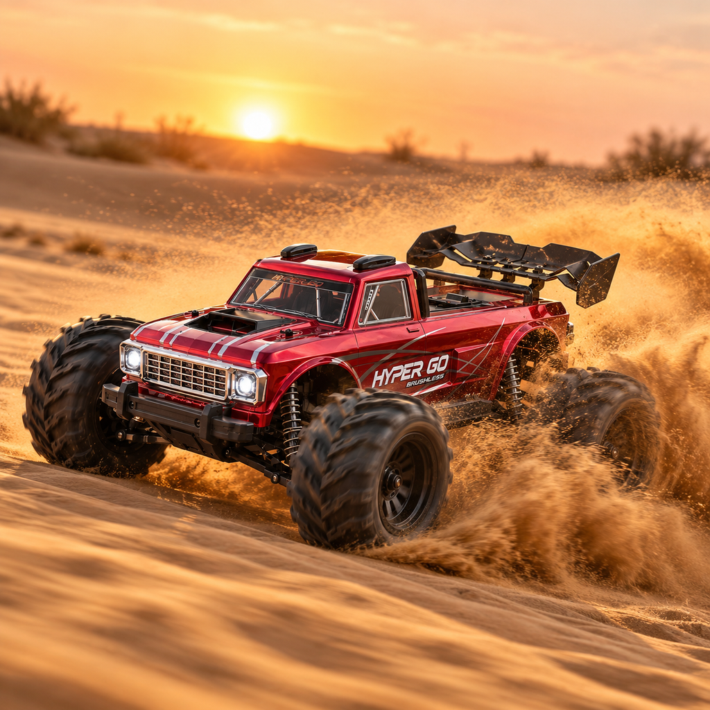Voiture télécommandée monster truck 4x4 brushless 1:10, 65 km/h